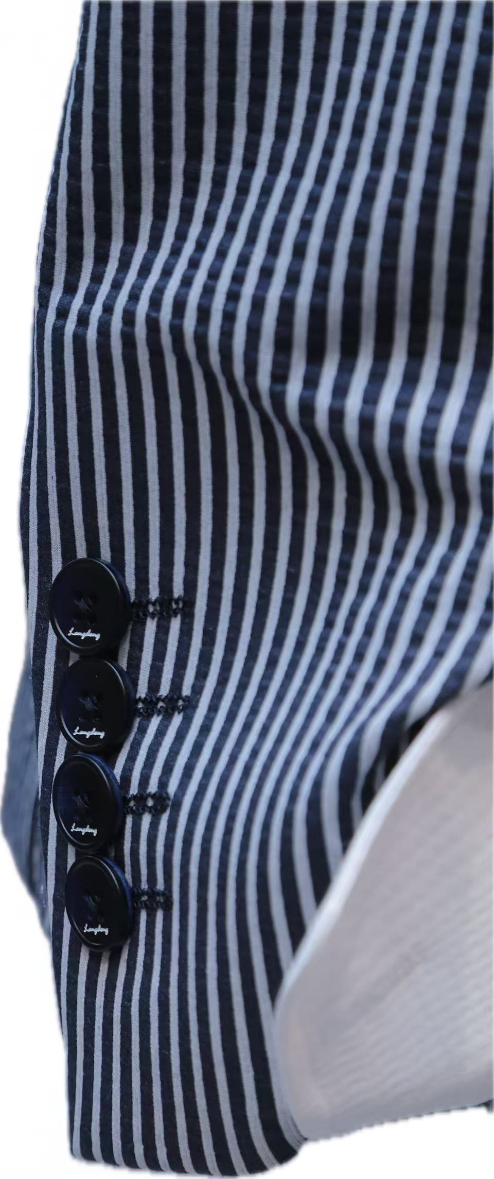 Cotton Blend Stripe Blazer