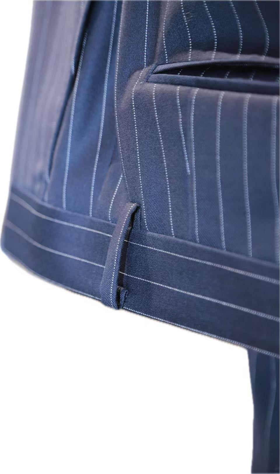 Double-Breasted Wool Pinstripe Suit