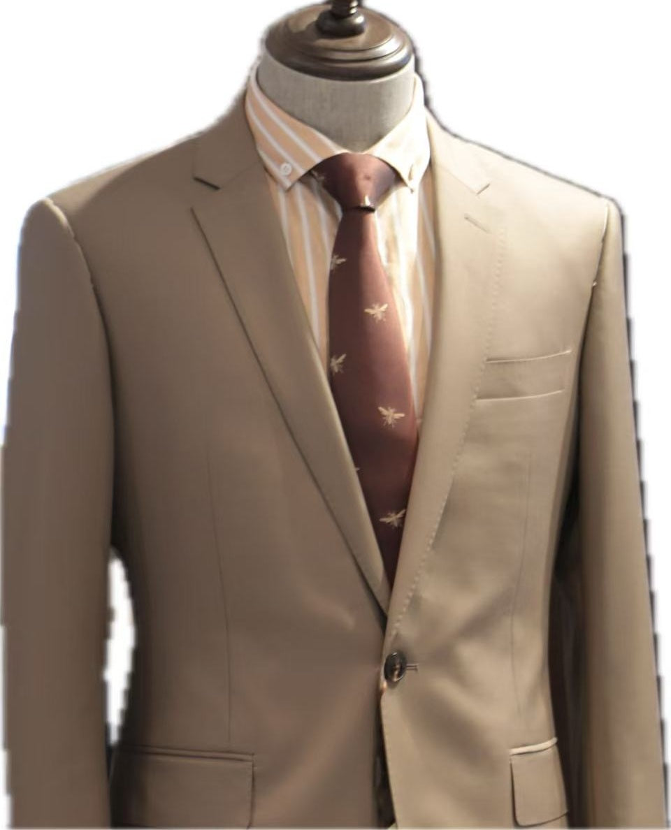 Brown Wool Business Suit