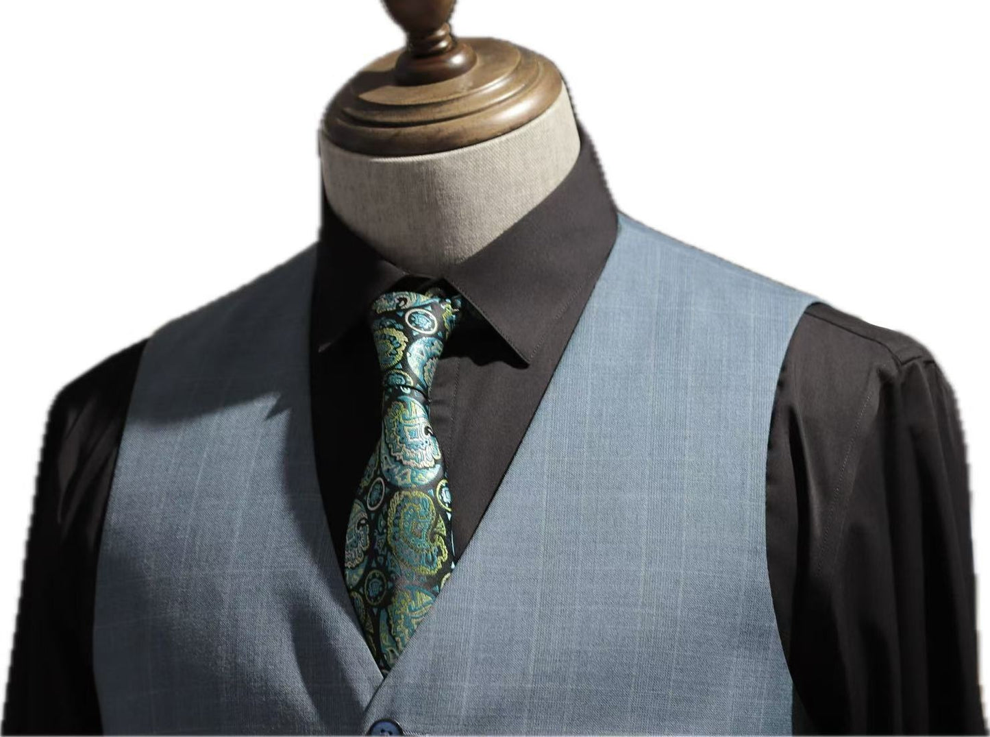Tonal Windowpane Wool 3-Piece Suit