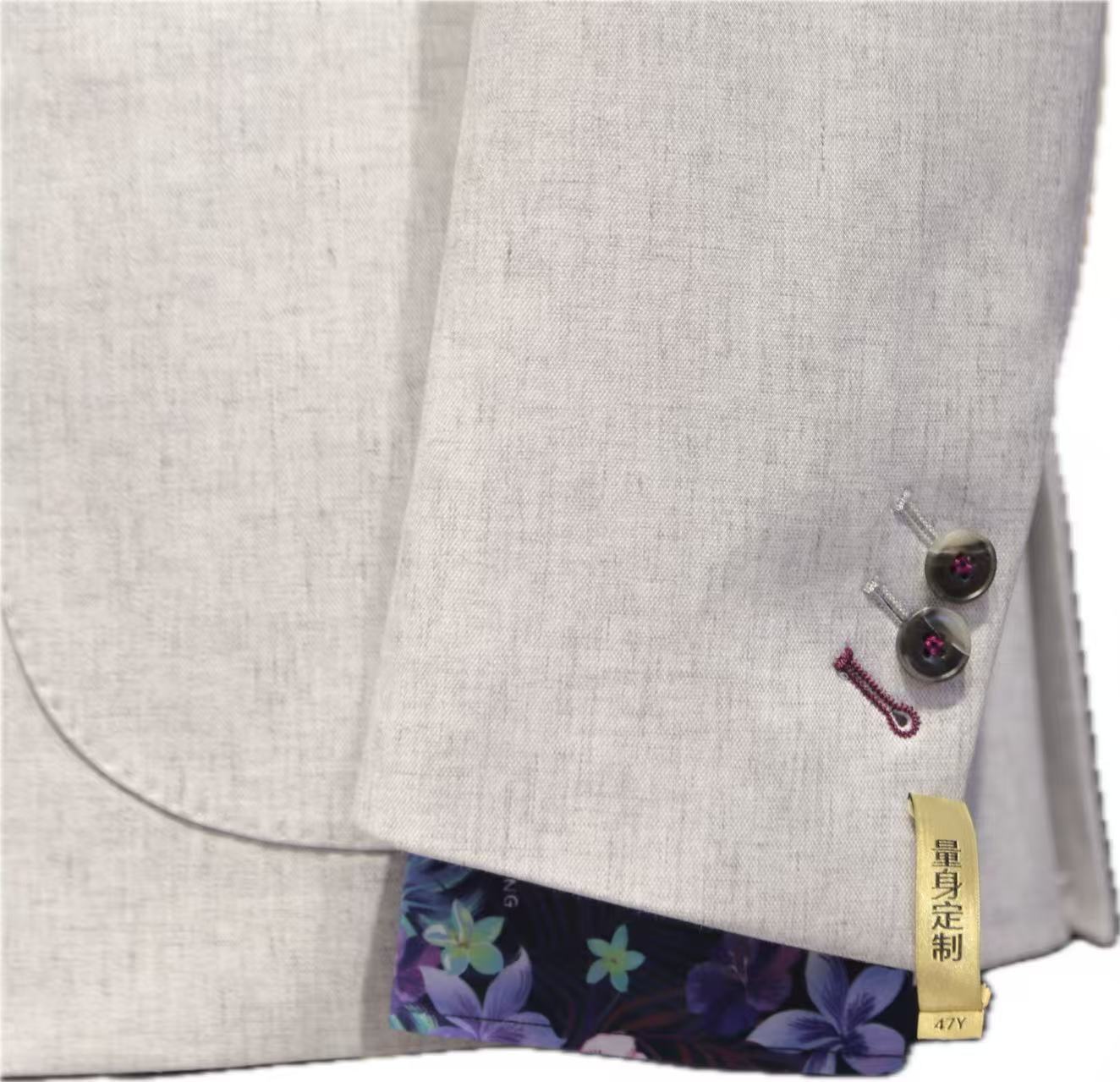 Light Grey Double-Breasted Suit