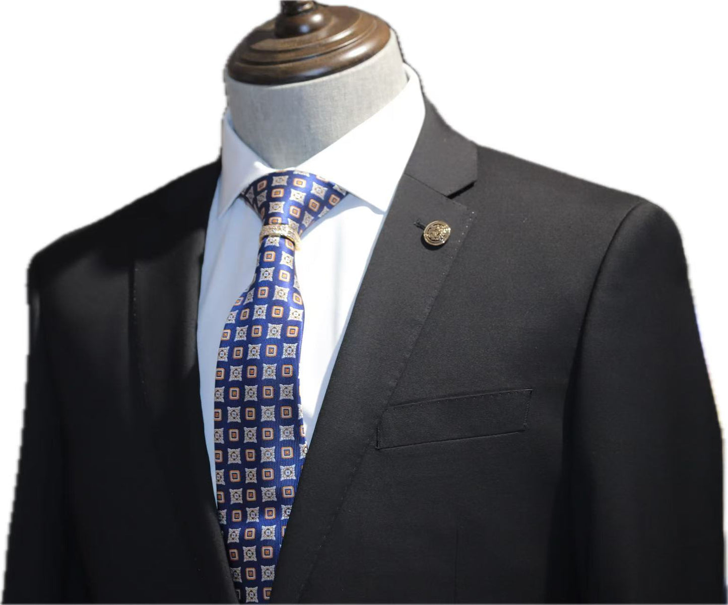 Black Stretch 2-Piece Suit
