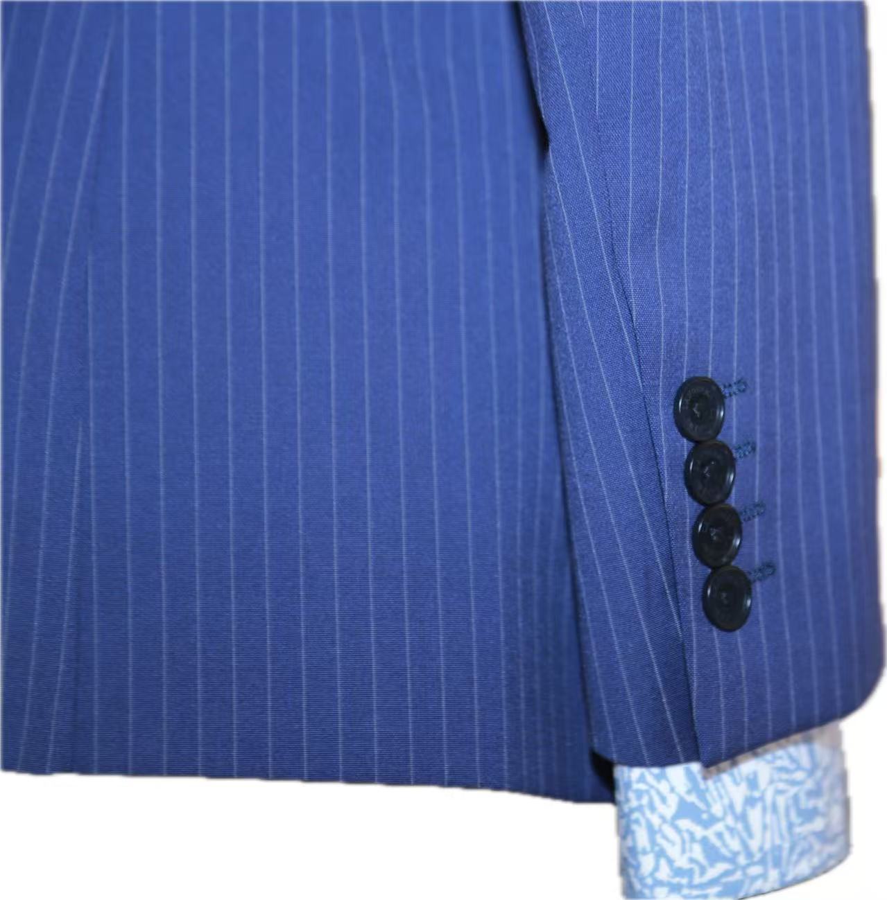 Navy Pinstripe Stretch 2-Piece Suit