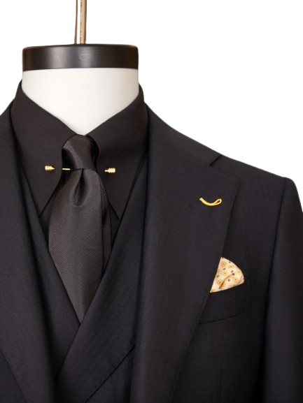 Black Wool Wedding Suit – Custom Tailored Men’s Tuxedo