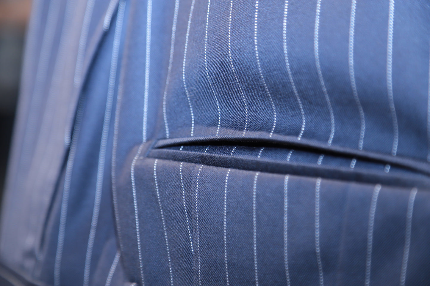 Double-Breasted Wool Pinstripe Suit