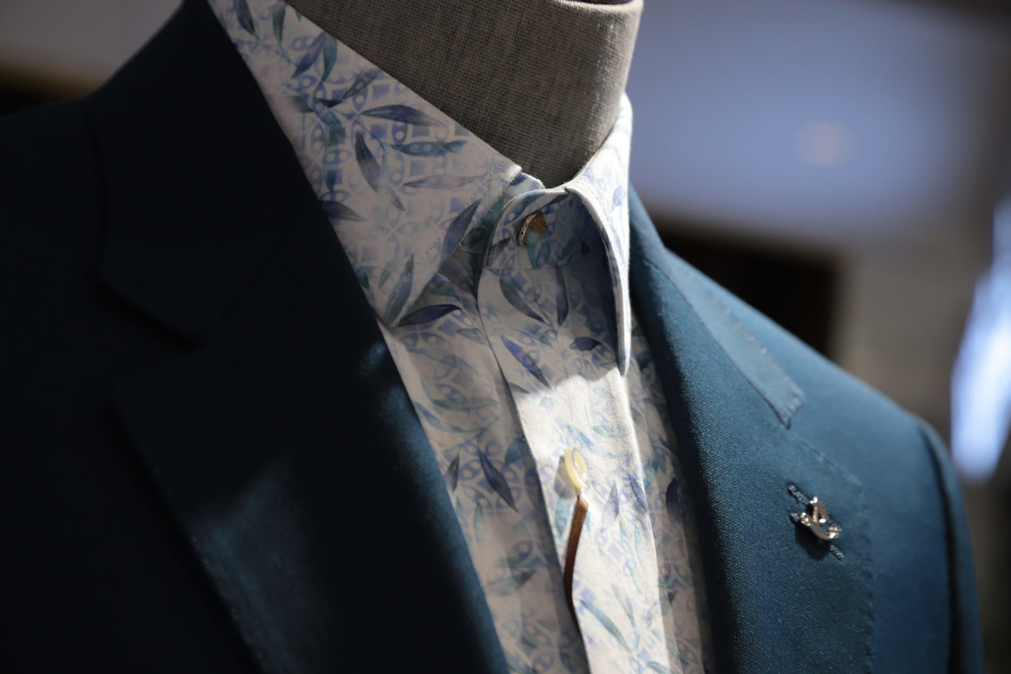 Slim Fit Teal Blue Business Suit