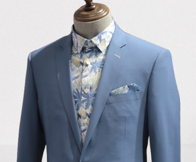 Sky Blue Wool-Blend Blazer | OEM & Custom Men’s Suits Manufacturer