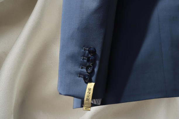 Sky Blue Wool-Blend Blazer | OEM & Custom Men’s Suits Manufacturer