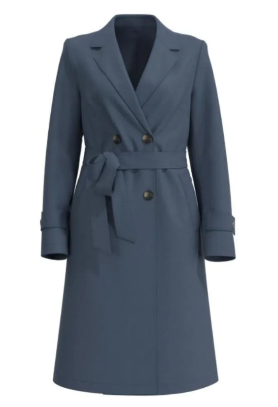 Double-Breasted Belted Trench Coat