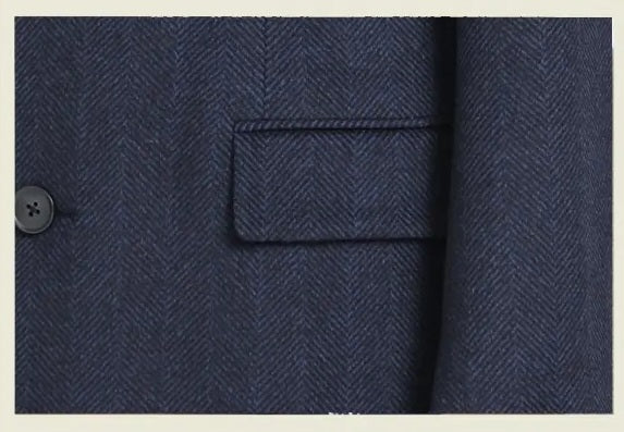 Men’s Navy Wool-Cashmere Overcoat