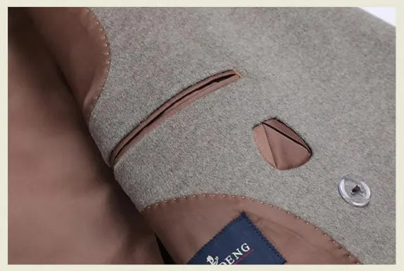 Men’s Double-Breasted Wool-Cashmere Overcoat