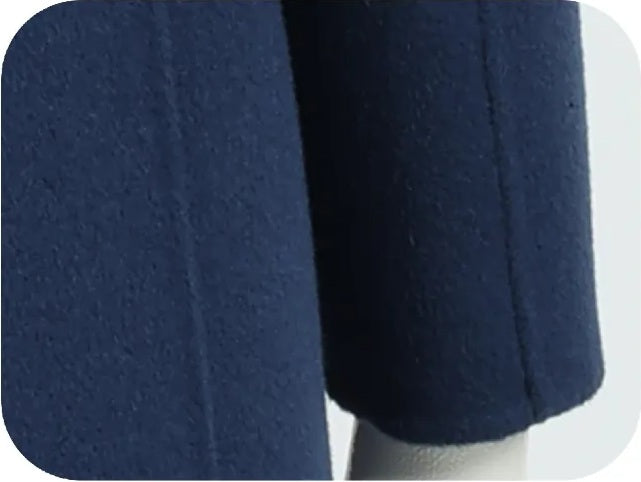 Women’s Navy Double-Face Wool Overcoat