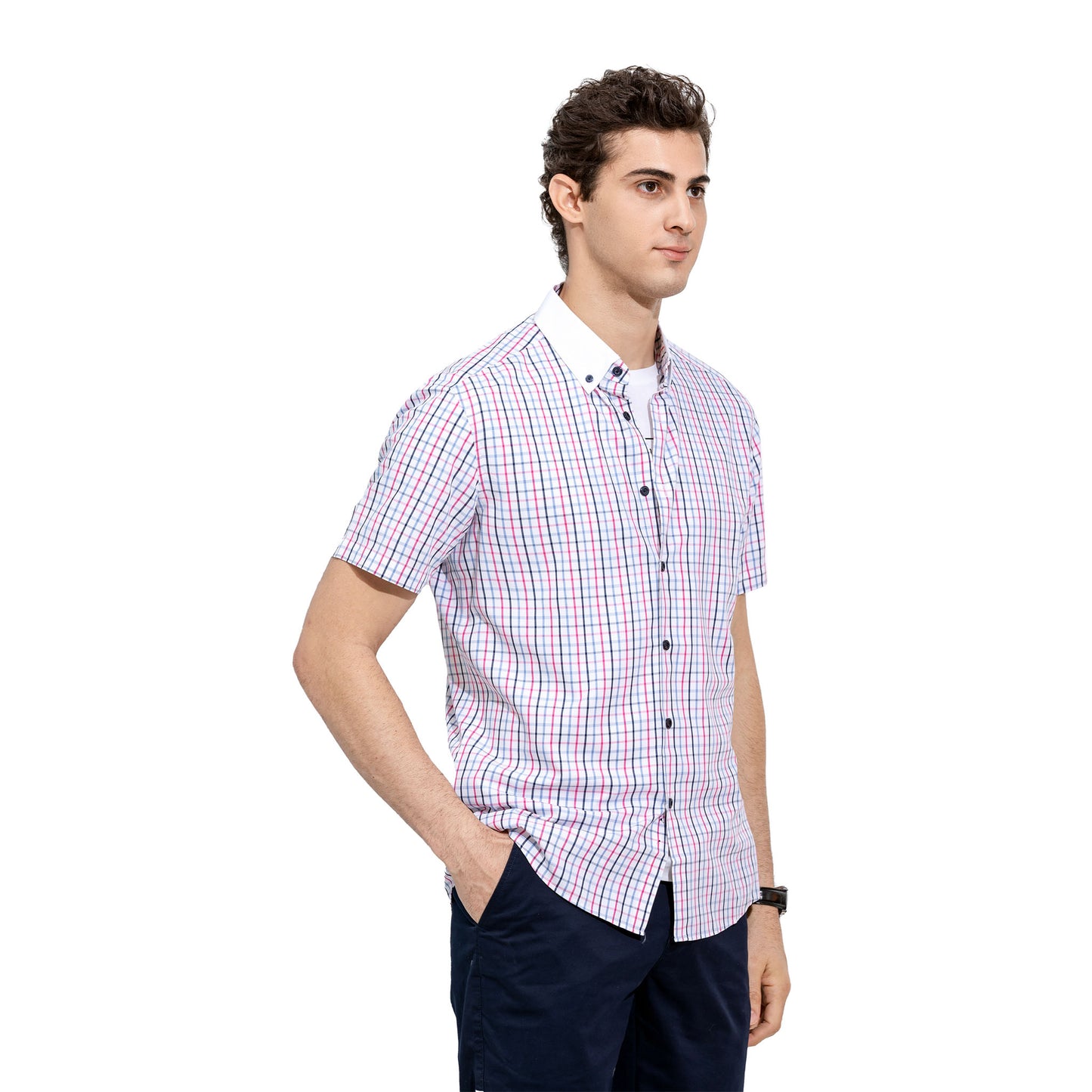 Casual Check Short-Sleeved Shirt