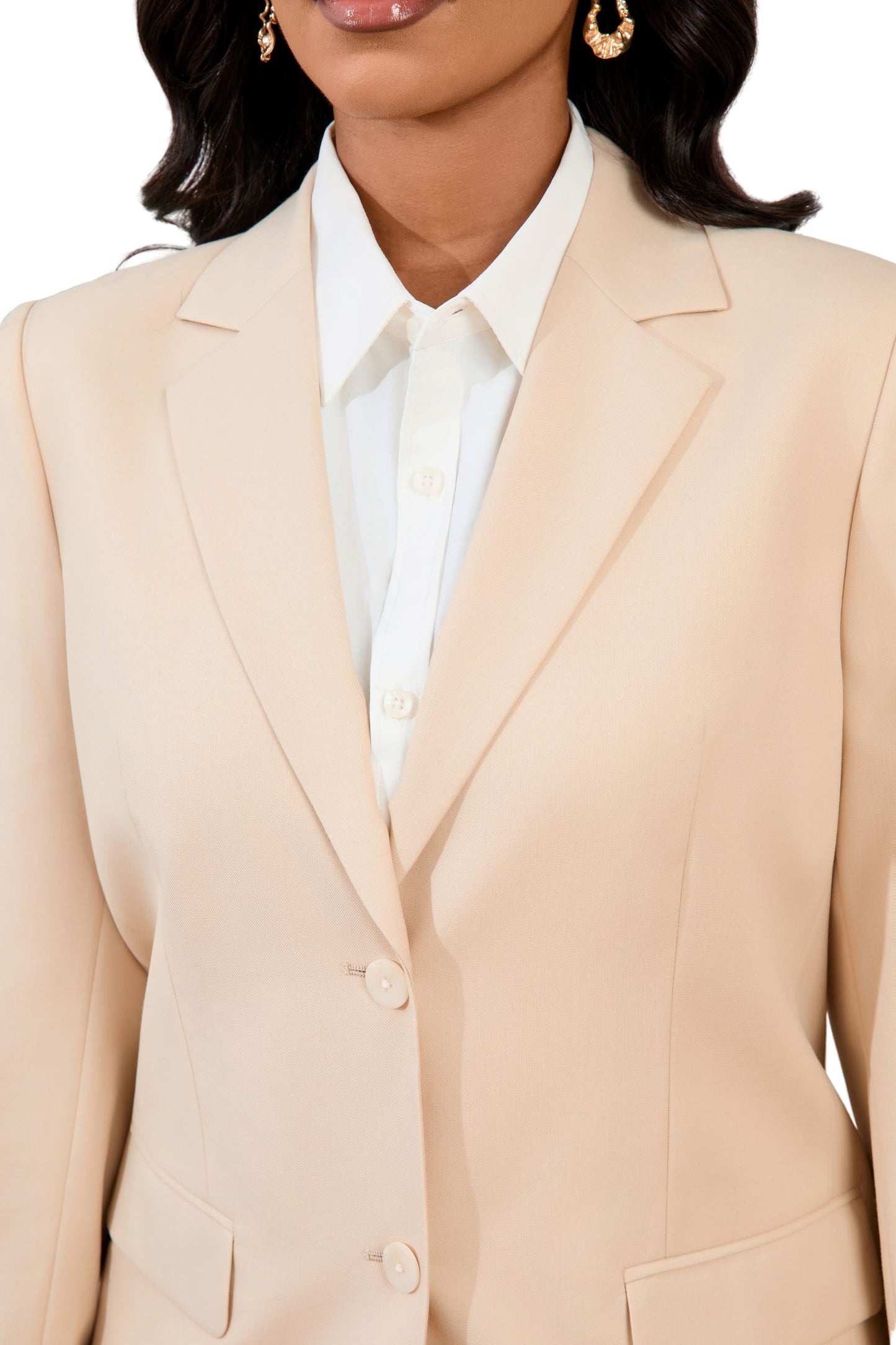 Elegant Women’s Wool-Blend Suit