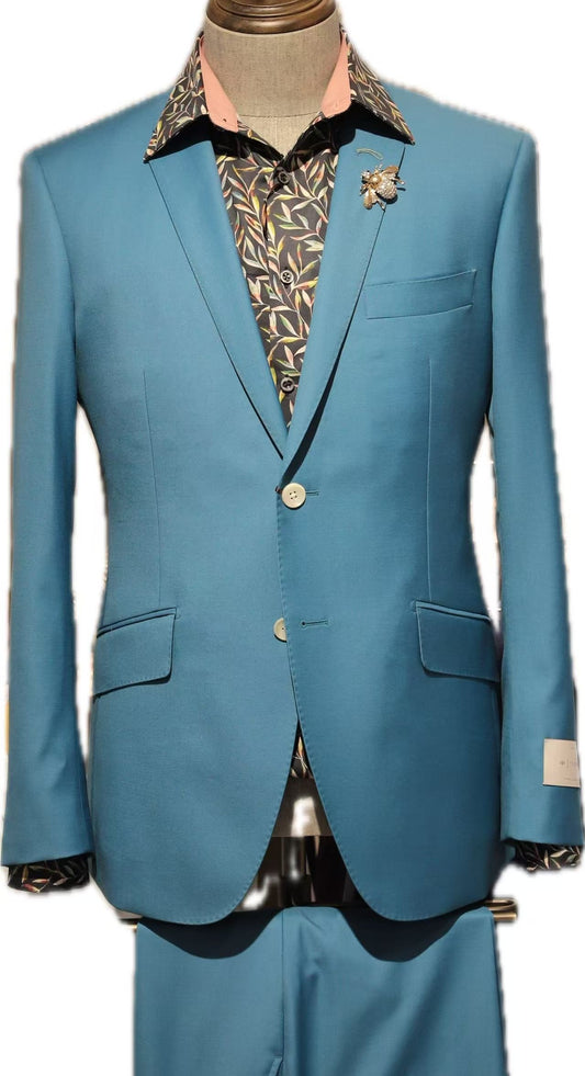 Turquoise Wool Suit set