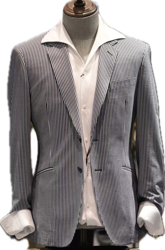 Cotton Blend Stripe Blazer