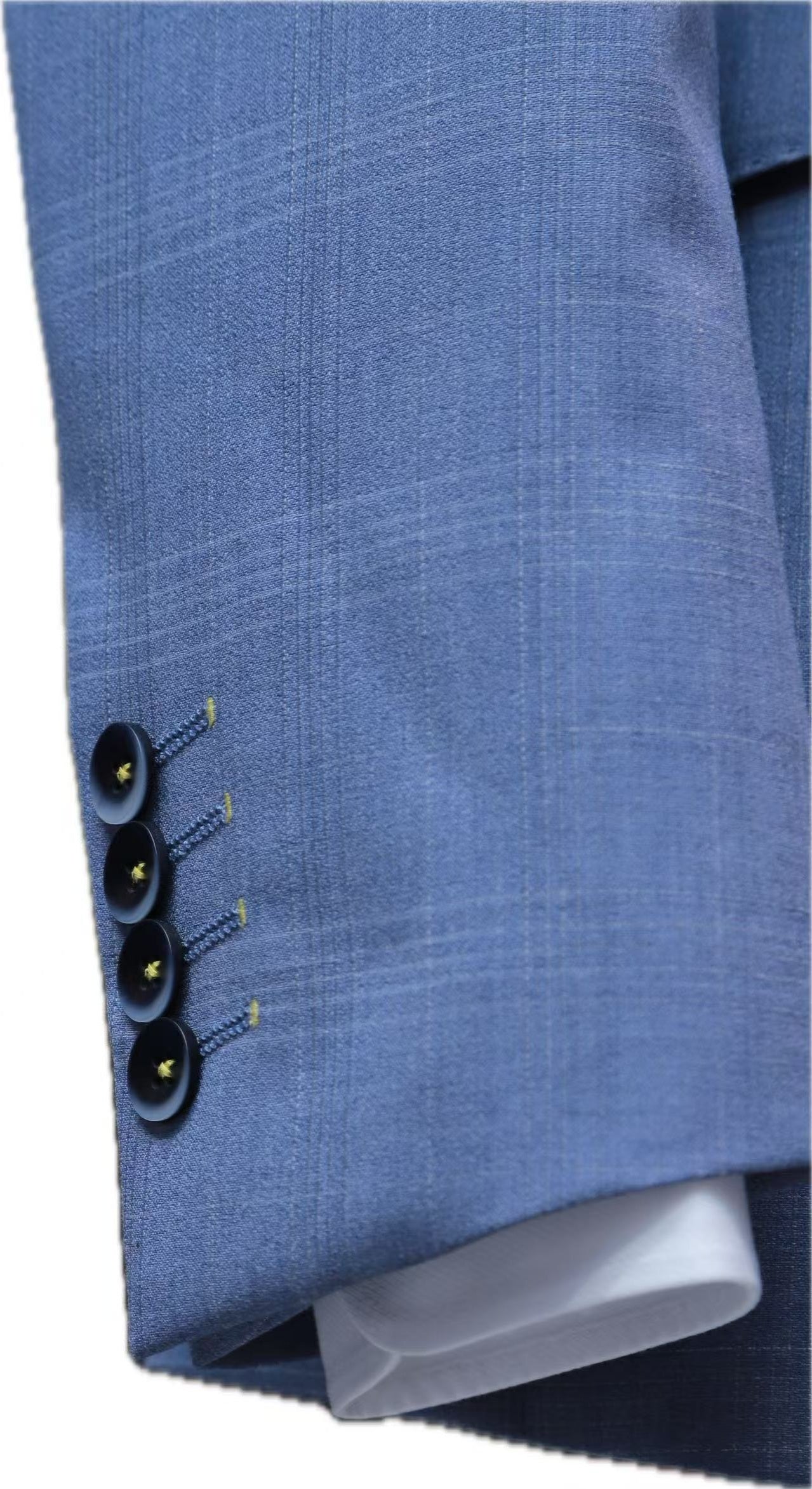 Wool Silk Blend Windowpane Suit