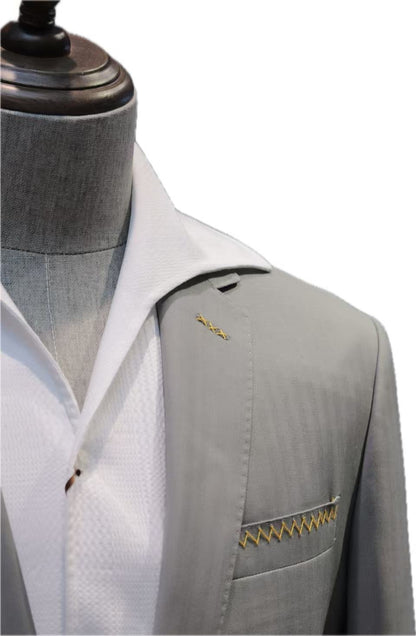 Wool Blend Casual Suit Jacket