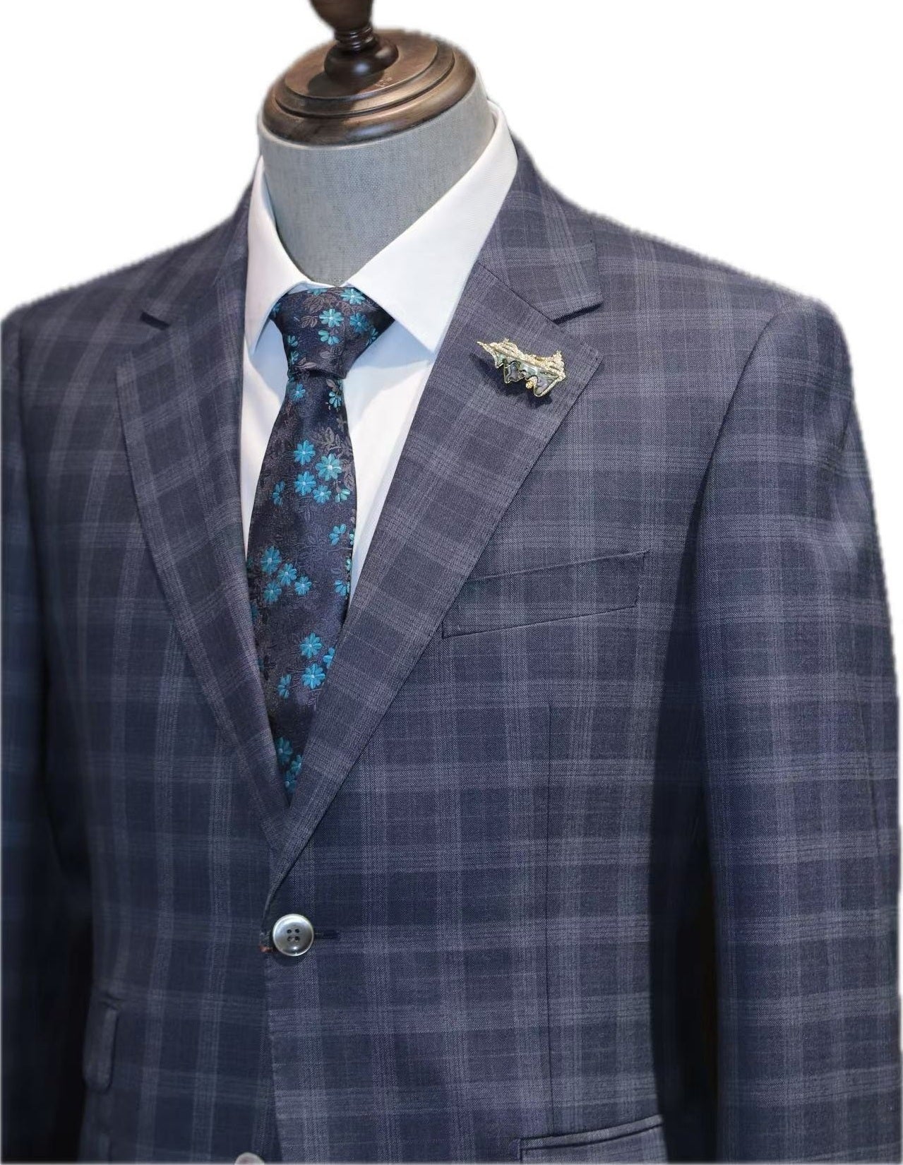 Classic Wool Plaid Business Suit