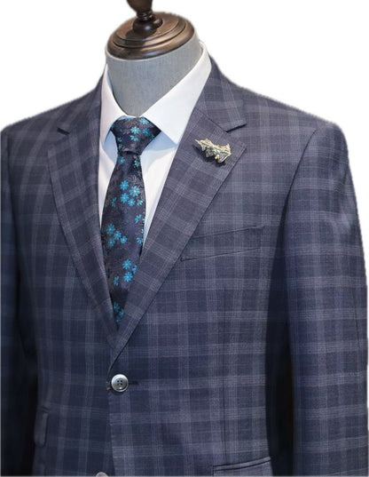 Classic Wool Plaid Business Suit
