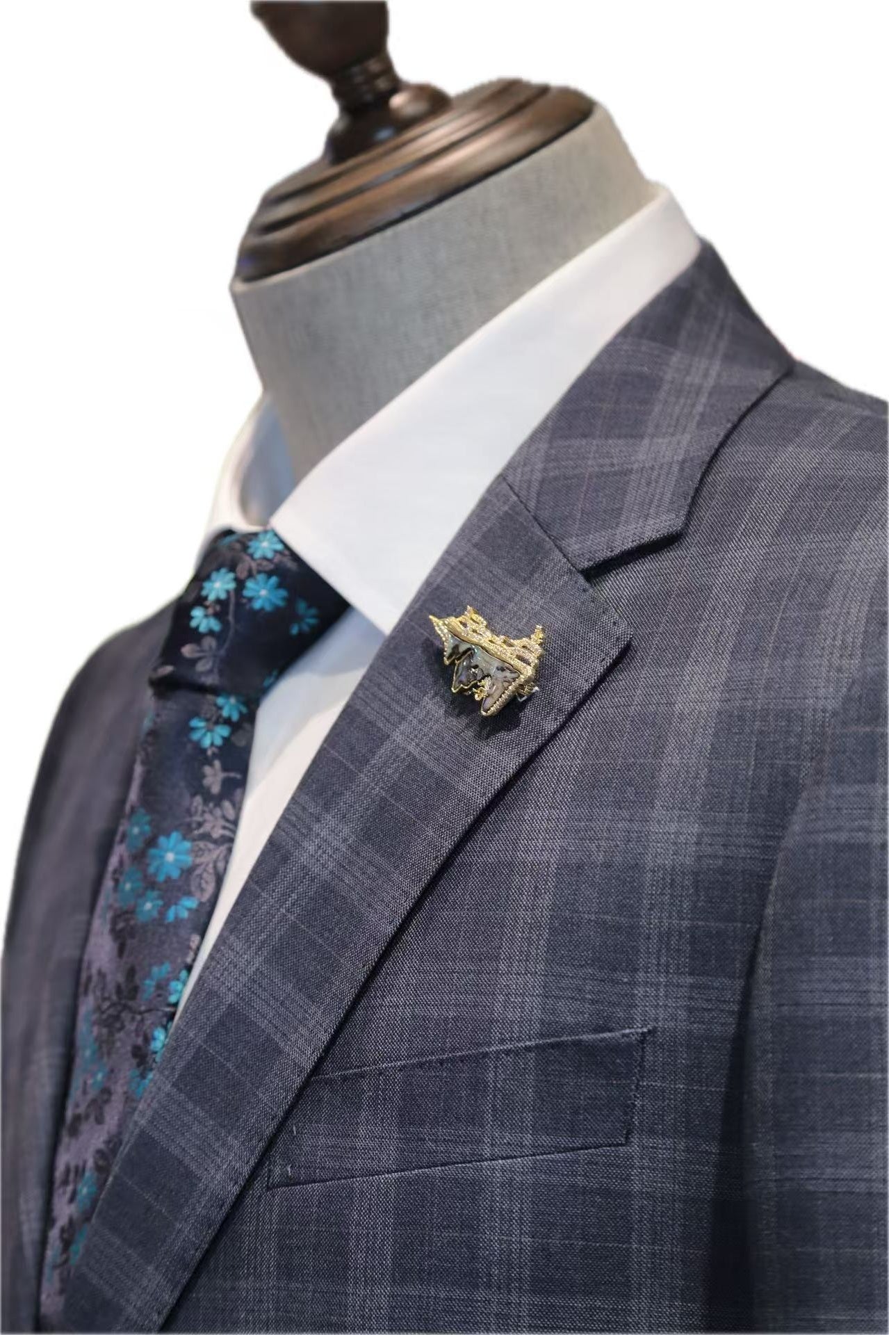 Classic Wool Plaid Business Suit