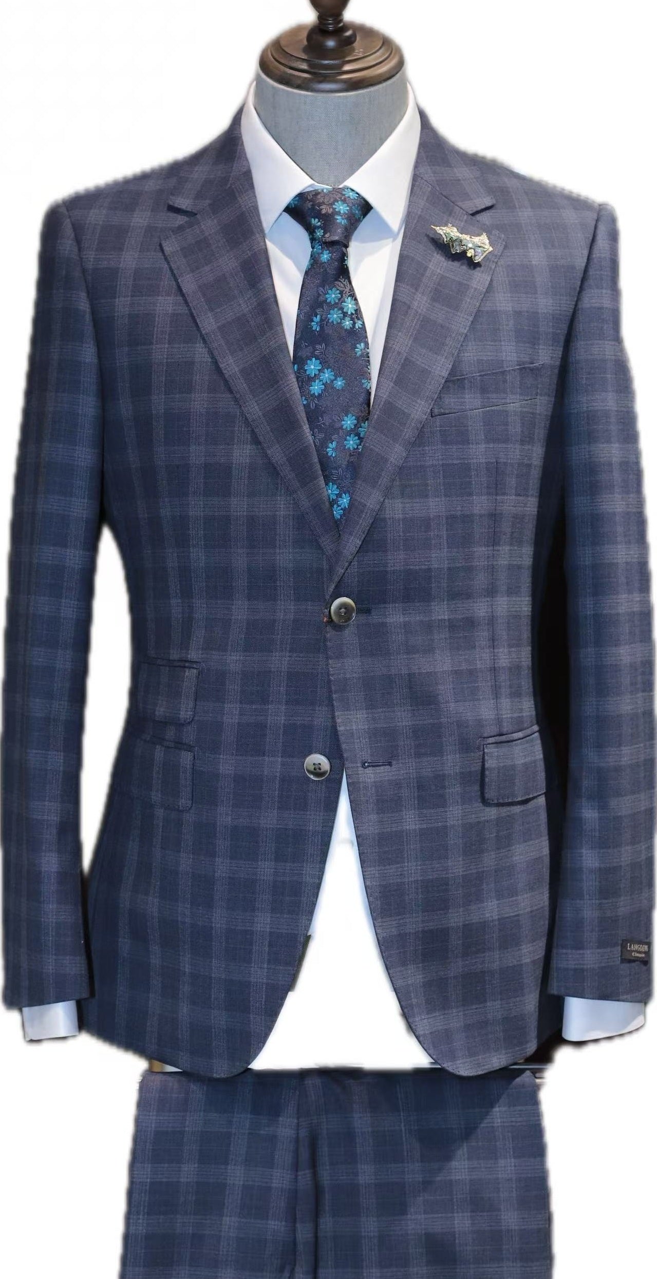 Classic Wool Plaid Business Suit