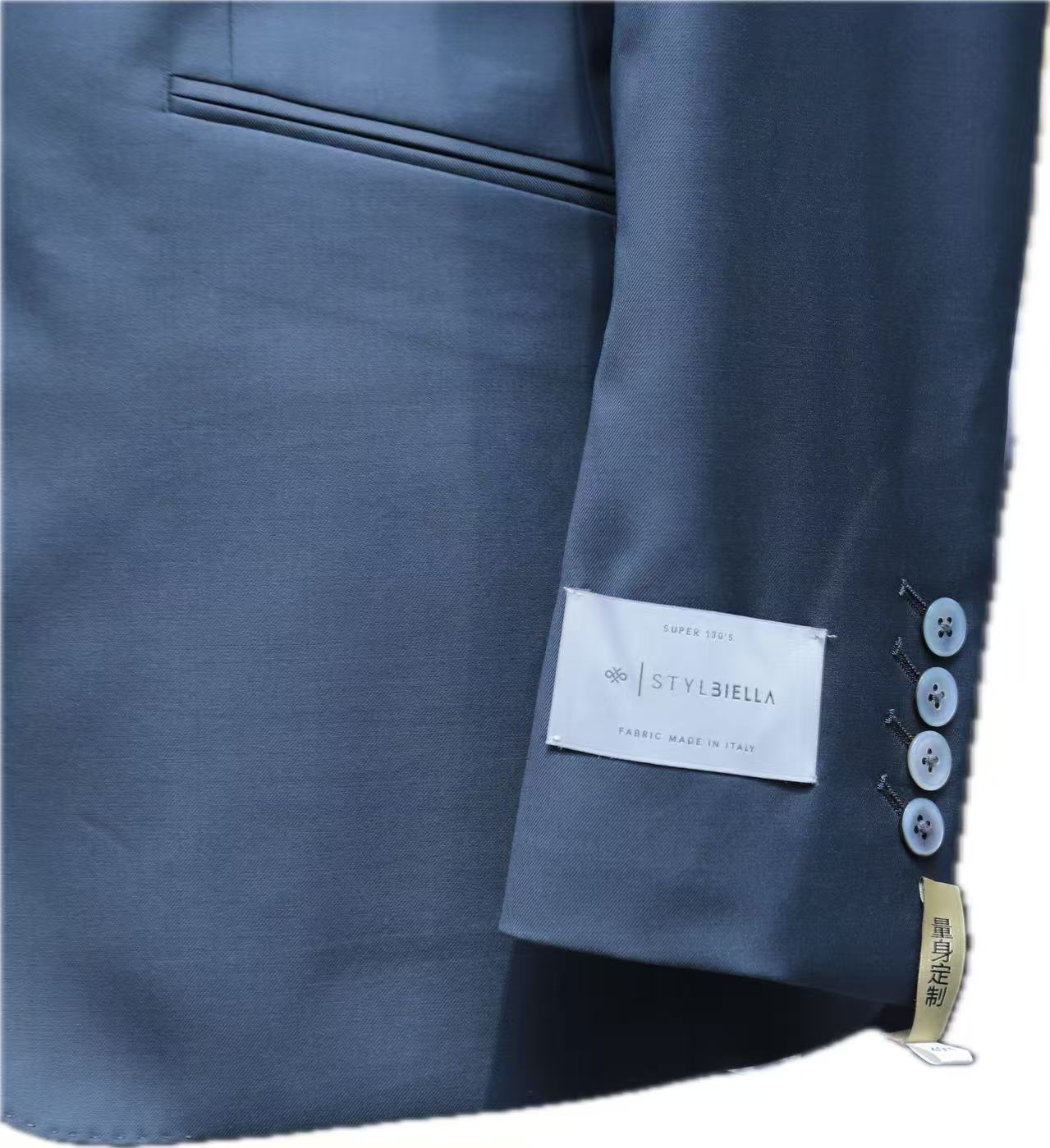 Classic Deep Blue-Green Wool Business Suits