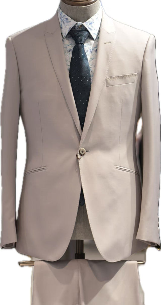 Classic Khaki Checked Business Suit