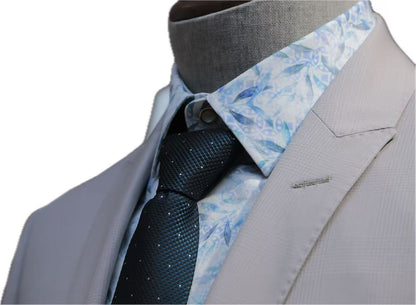 Classic Khaki Checked Business Suit