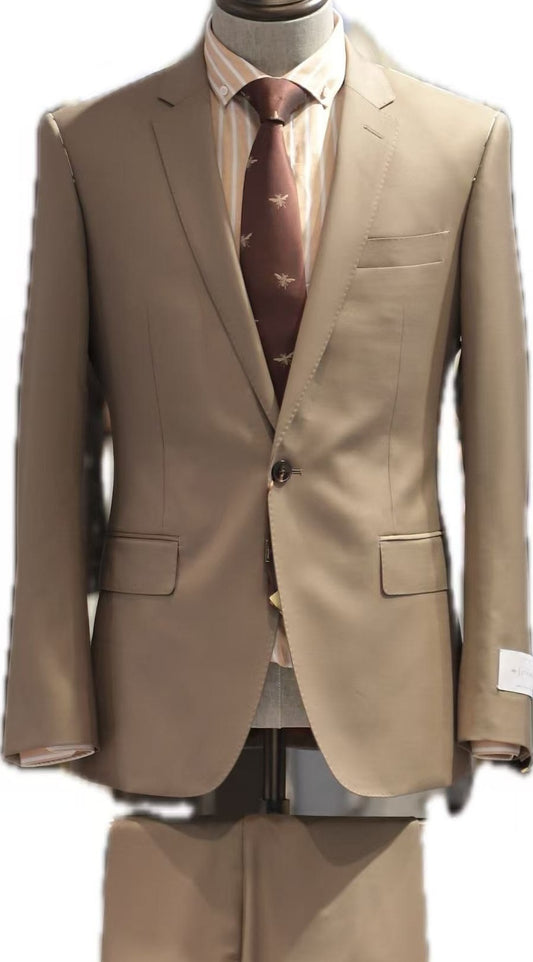 Brown Wool Business Suit