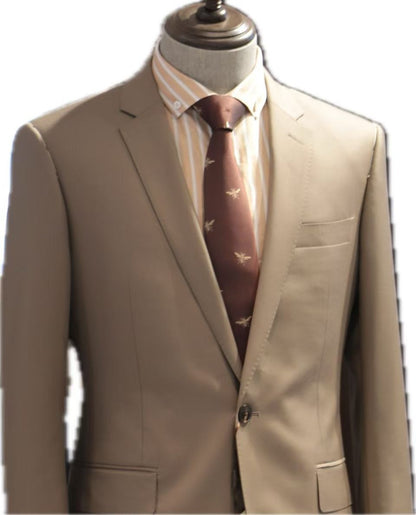 Brown Wool Business Suit