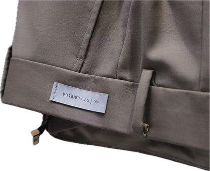 Brown Wool Business Suit