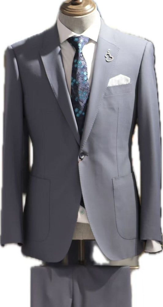 Deep Grey Wool Blend Suit