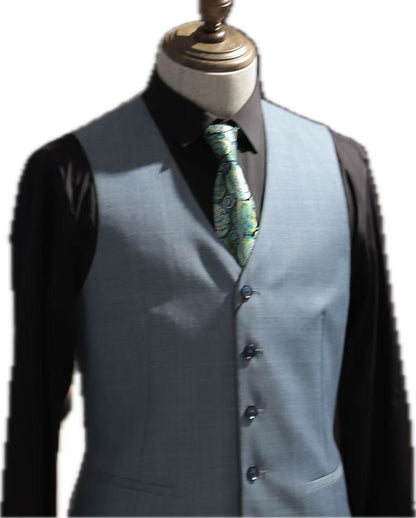 Tonal Windowpane Wool 3-Piece Suit