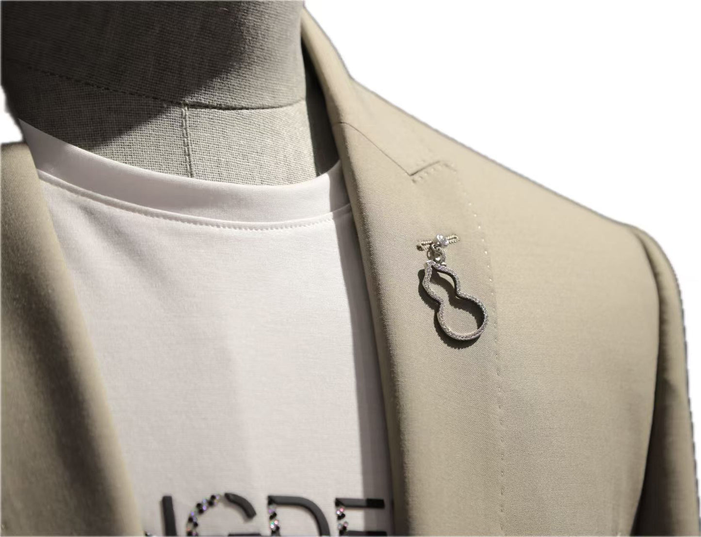 Golden Olive Casual Wool Blend Blazer