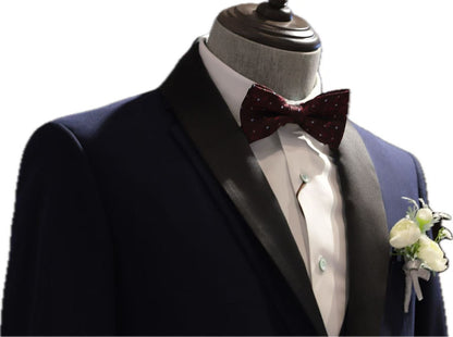 Navy Wedding Tuxedo with Satin Shawl Lapel