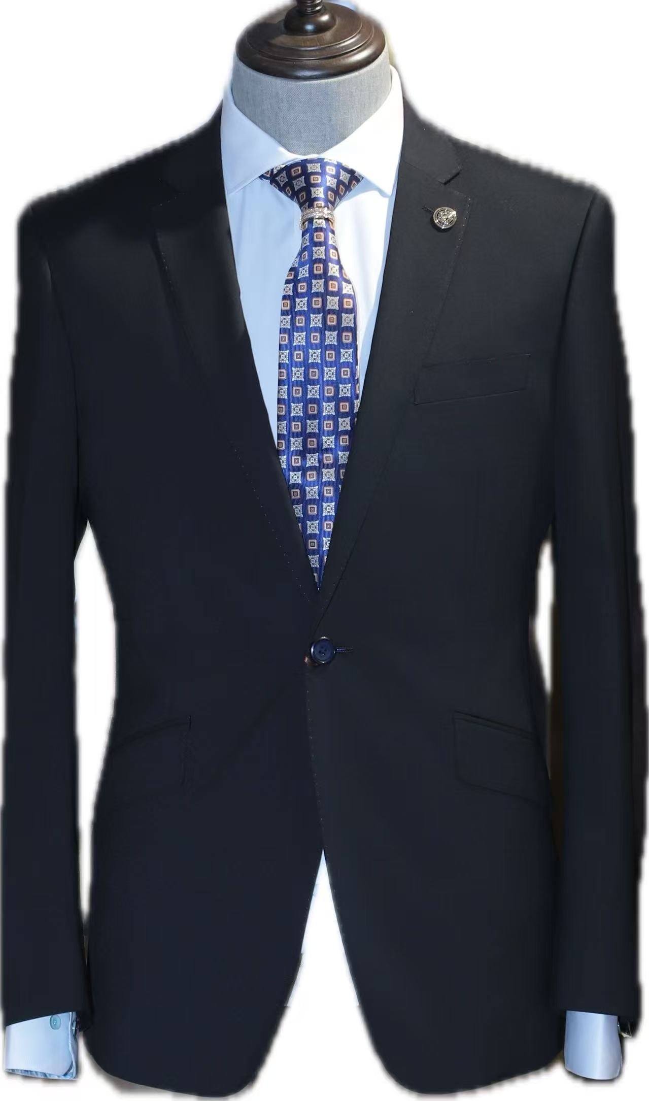 Black Stretch 2-Piece Suit