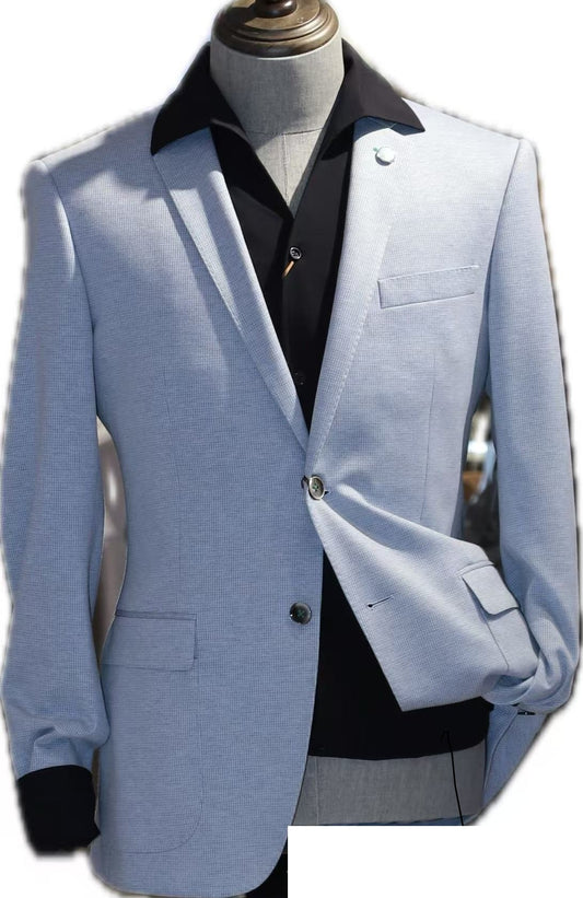 Light Blue Stretch Blazer