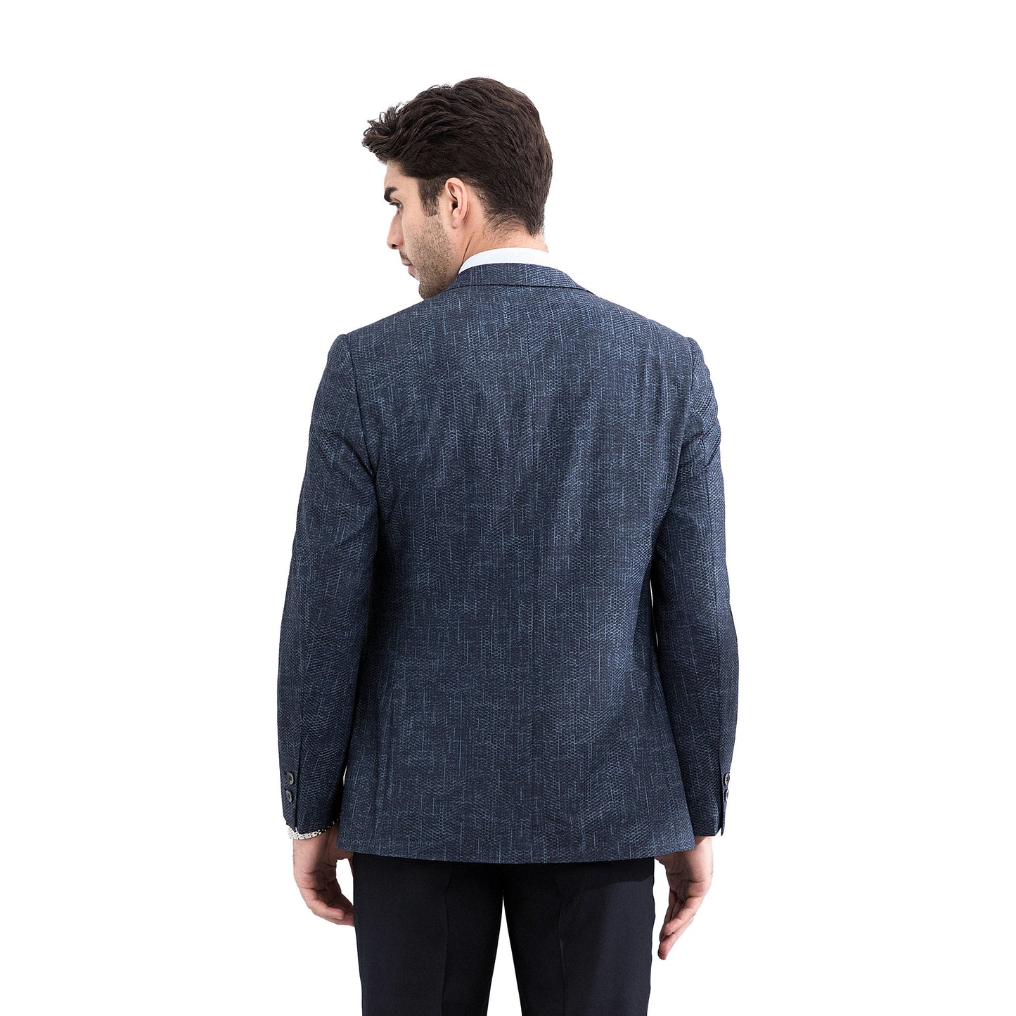 Stretch Jacquard Casual Blazer – Tailored Relaxed Fit