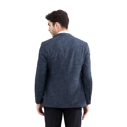 Stretch Jacquard Casual Blazer – Tailored Relaxed Fit