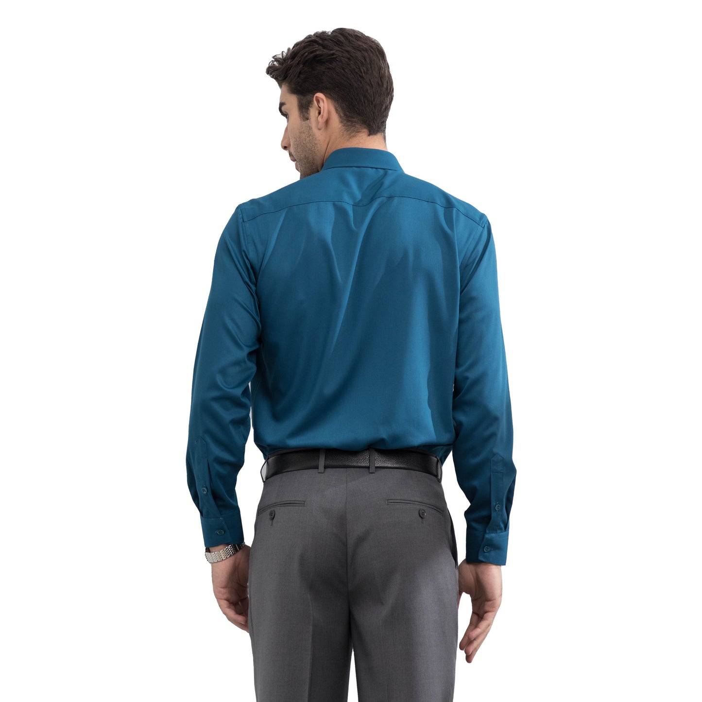 Bamboo Long-Sleeved Shirt in Turquoise