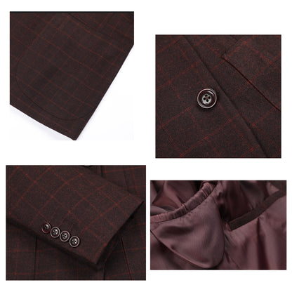 Blazer a cuadros carmesí: elegante. Estructurado. Impactante.
