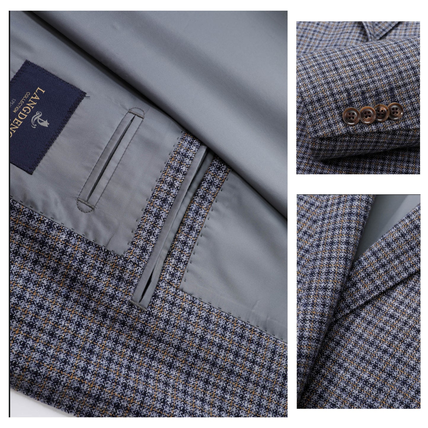 Relaxed Check Wool-Blend Casual Blazer