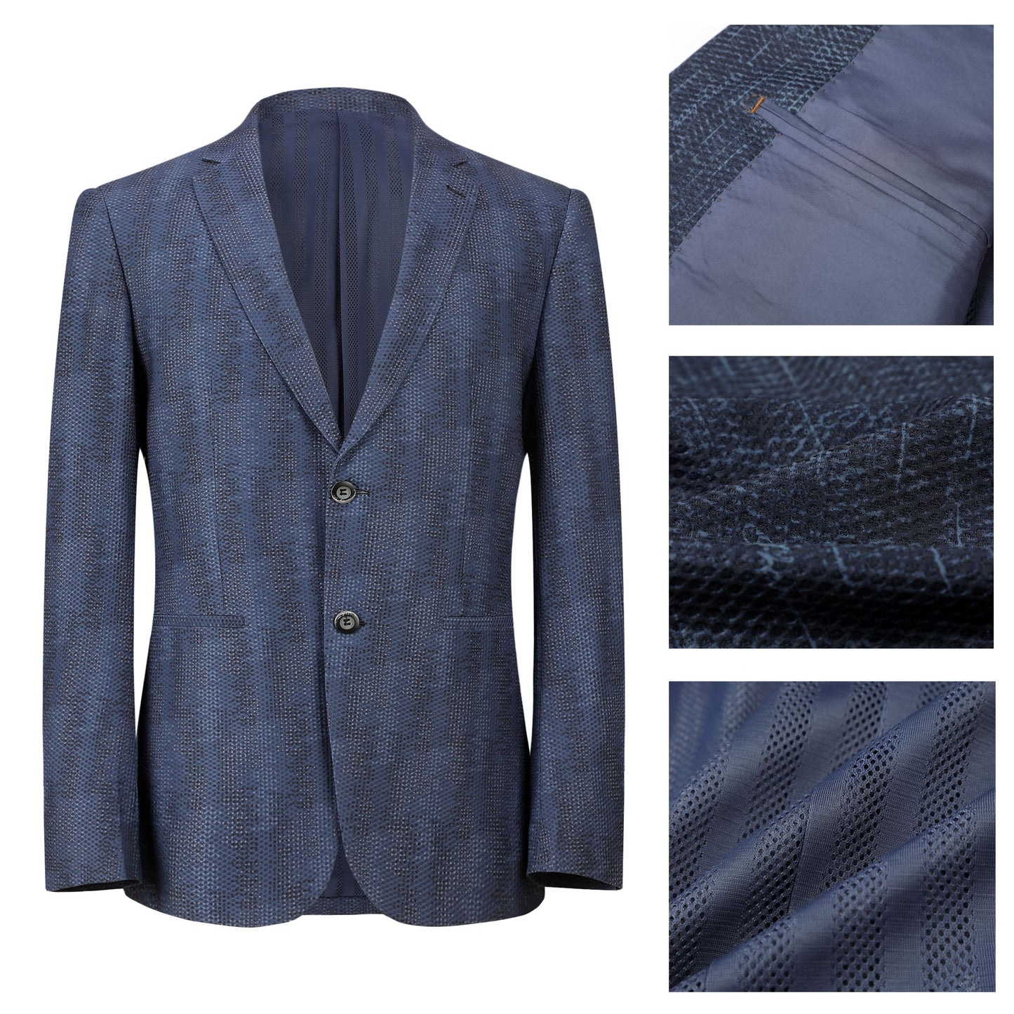 Stretch Jacquard Casual Blazer – Tailored Relaxed Fit