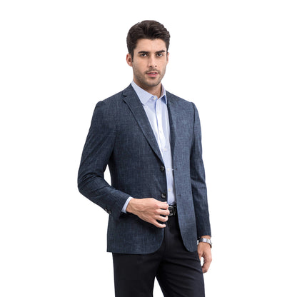 Stretch Jacquard Casual Blazer – Tailored Relaxed Fit