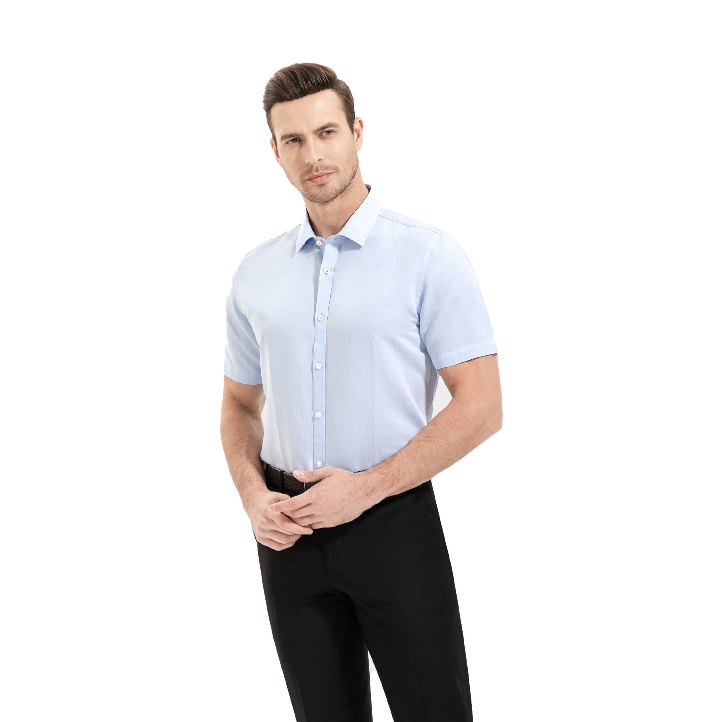 Linen-Cotton Short Sleeve Shirt: Summer Eco-Luxury