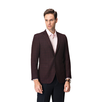 Blazer a cuadros carmesí: elegante. Estructurado. Impactante.