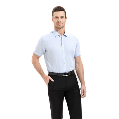 Linen-Cotton Short Sleeve Shirt: Summer Eco-Luxury