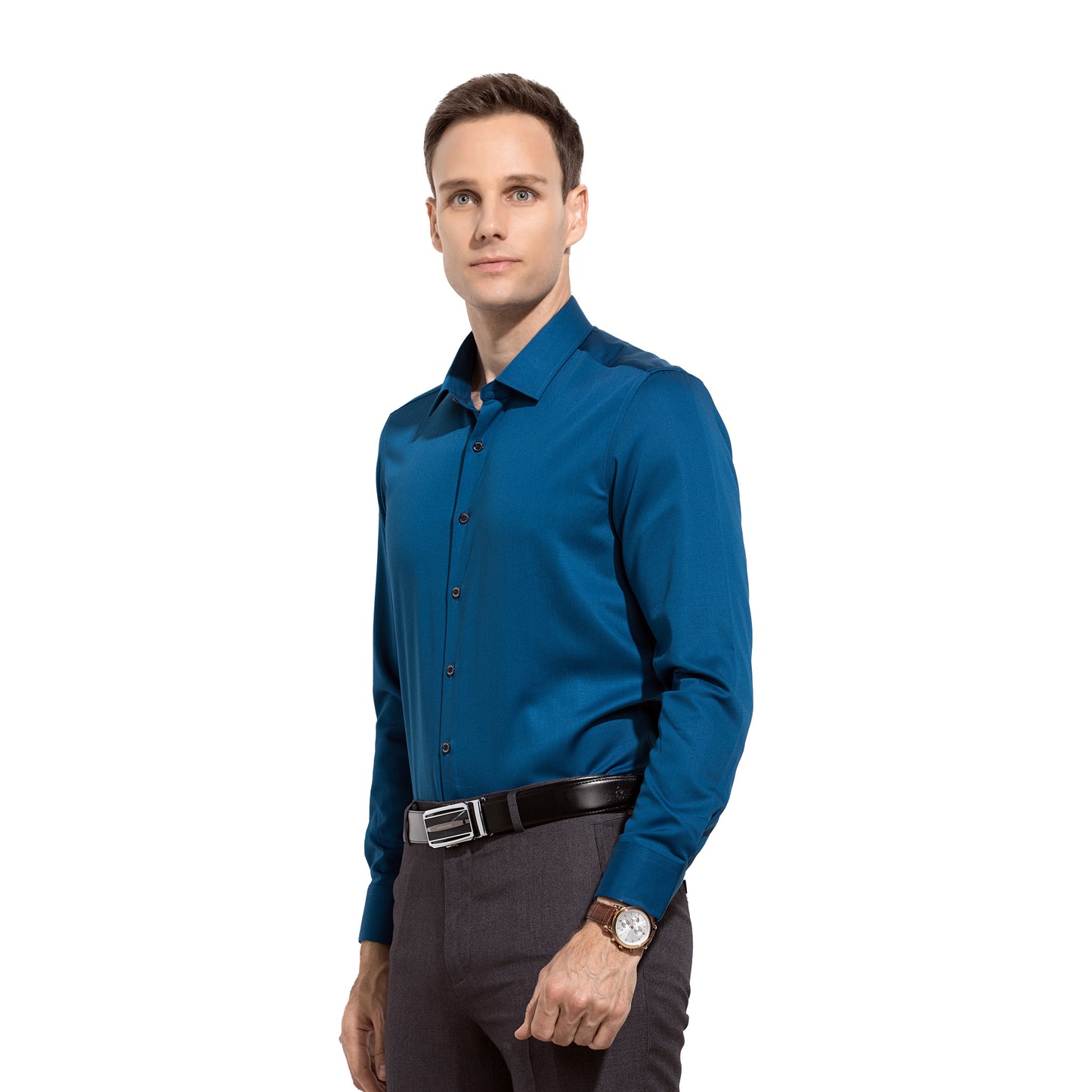 Classic Navy Long Sleeve Shirt: Timeless Elegance