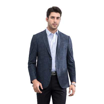 Stretch Jacquard Casual Blazer – Tailored Relaxed Fit